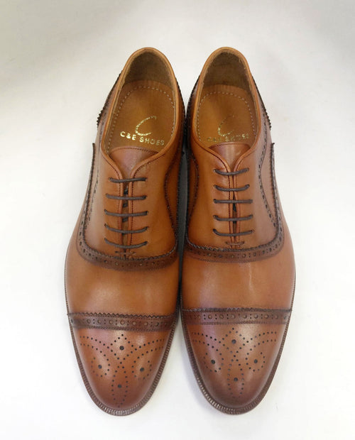 C Collection Calfskin Oxford - Cognac