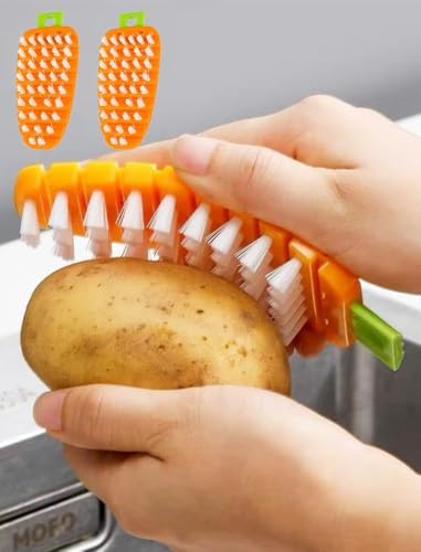 Flexible vegetable cleaning brush 2 pack